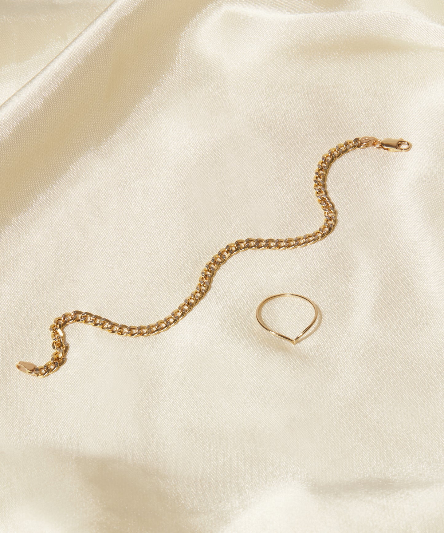 Gold By Manna - Gold Two-Tone Cuban Link Bracelet - 14K Jewelry