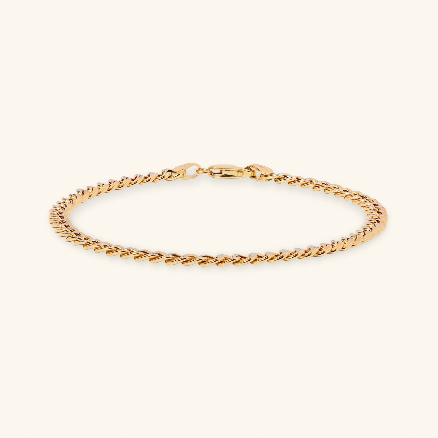 Gold By Manna - Gold Two-Tone Cuban Link Bracelet - 14K Jewelry