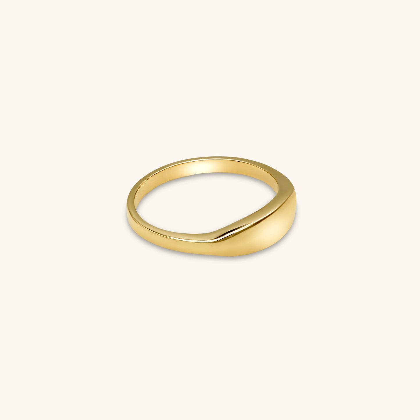 Gold By Manna - Mini Signet Ring - Solid 14K Fine Jewelry
