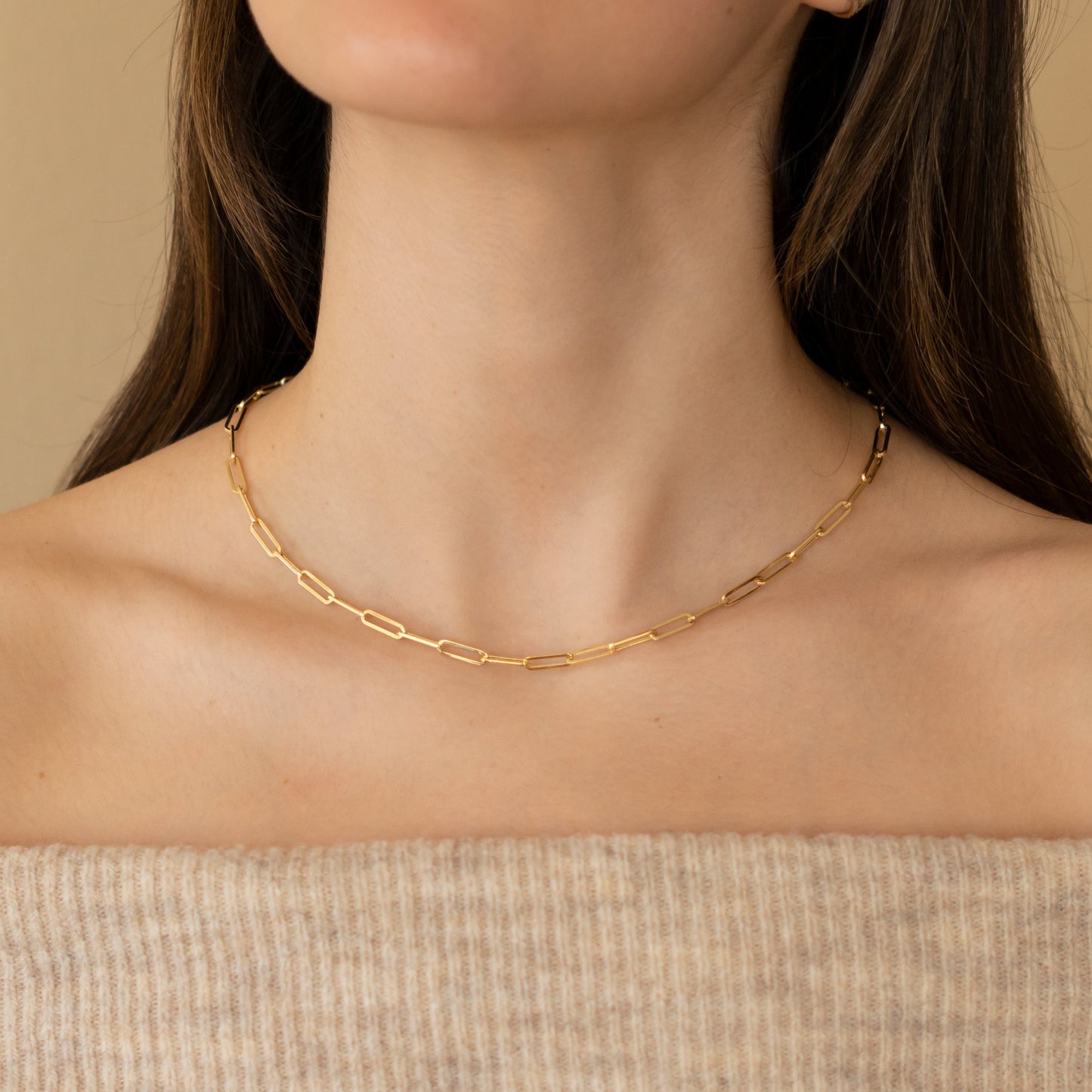 Gold By Manna - Bold Link Necklace - Solid 14K Fine Jewelry