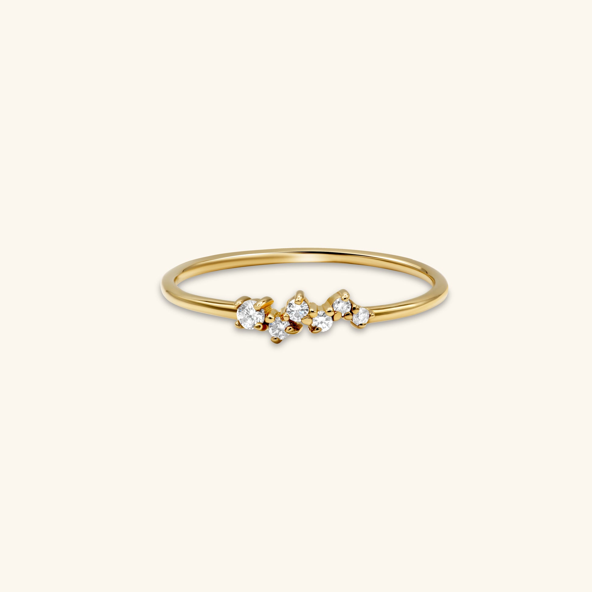 Gold By Manna - Diamond Constellation Ring - Solid 14K Fine Jewelry