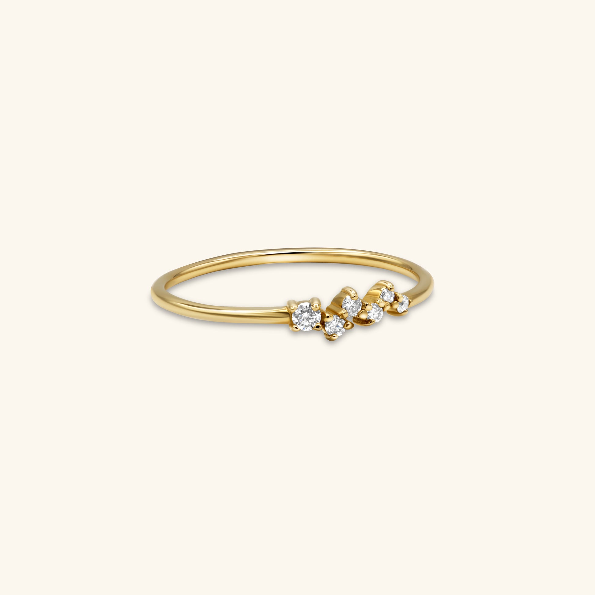 Gold By Manna - Diamond Constellation Ring - Solid 14K Fine Jewelry