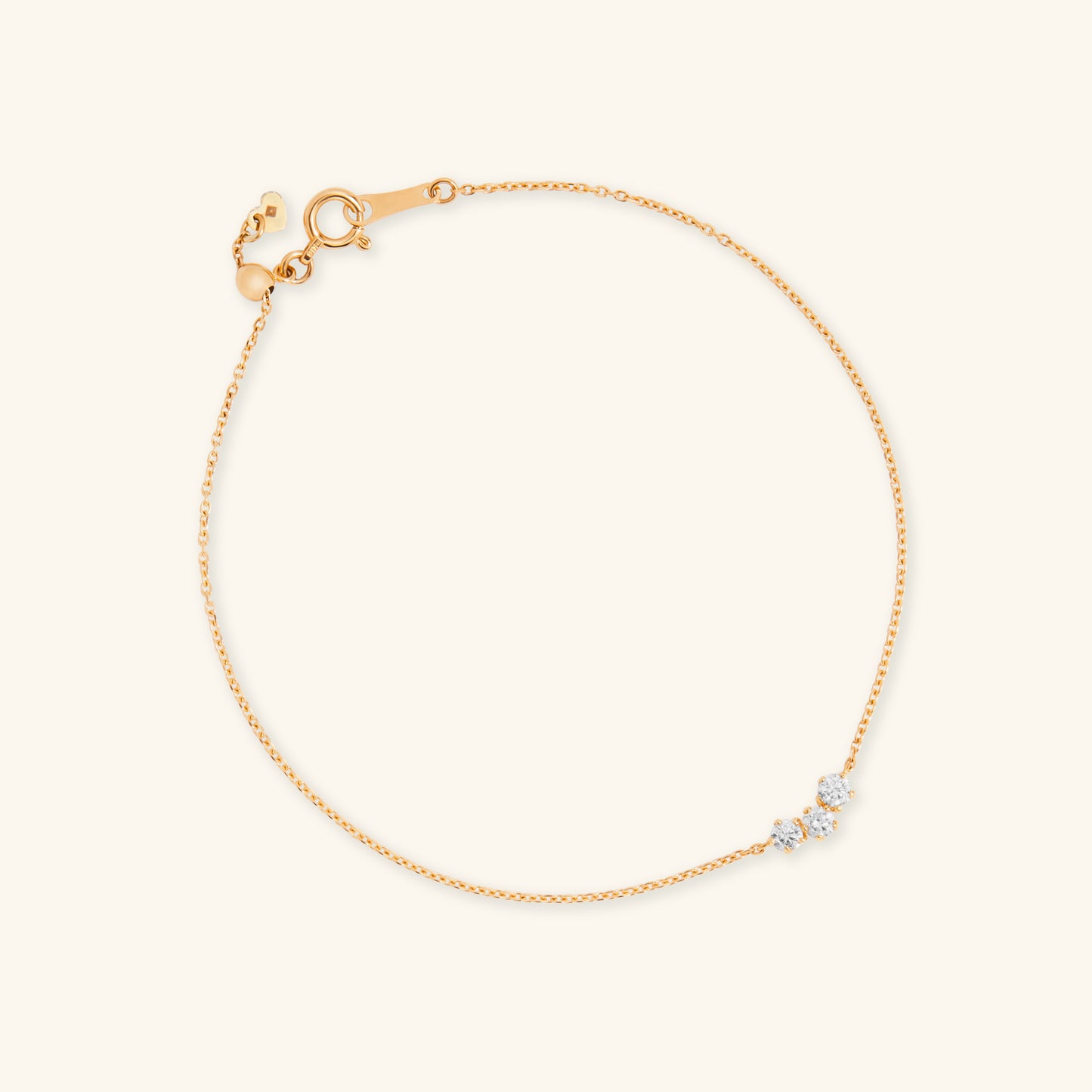 Gold By Manna - Diamond Trio Chain Bracelet - 18K Gold Fine Jewelry