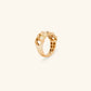 Gold By Manna - Gold Cuban Link Ring - Solid 14K Fine Jewelry