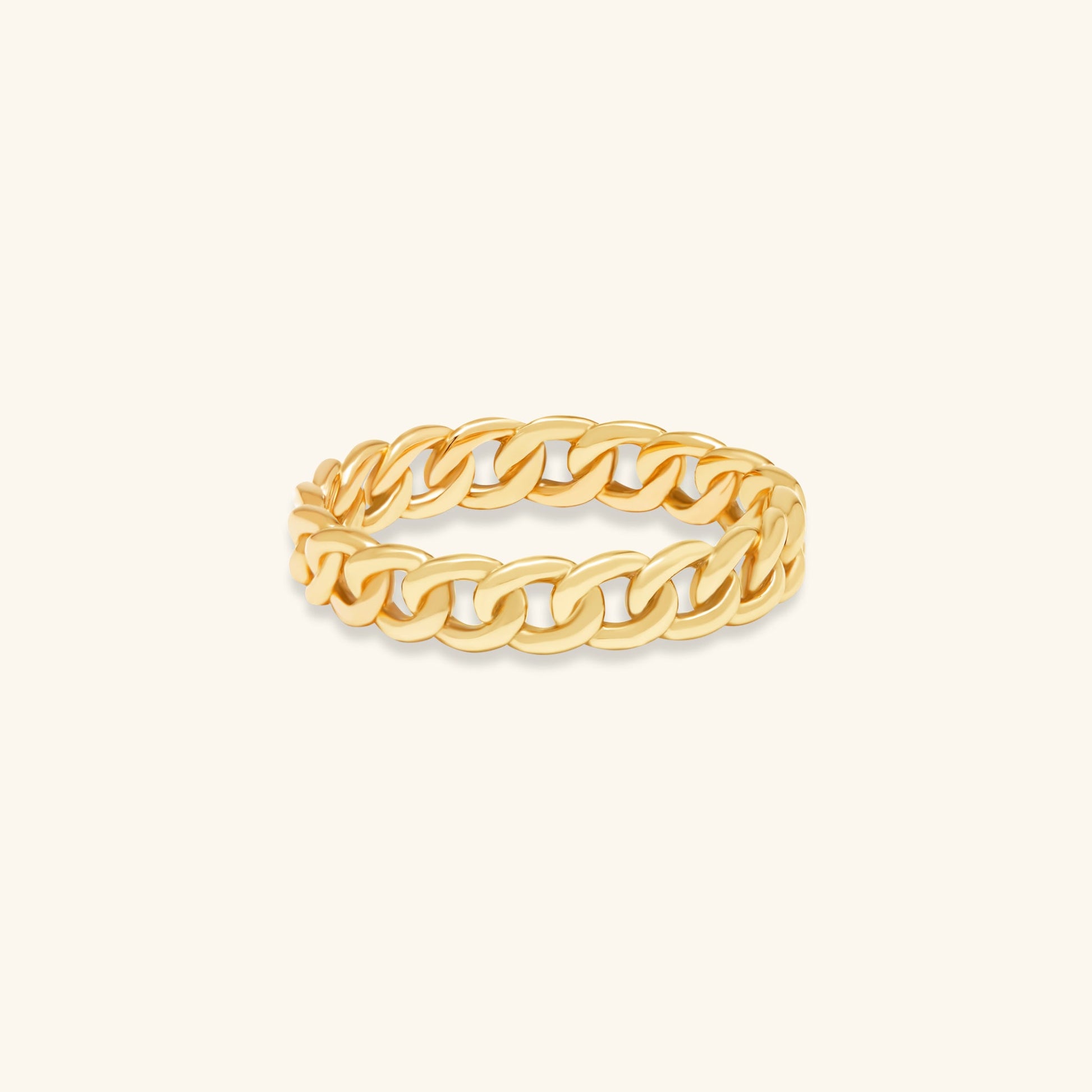 Gold By Manna - Gold Curb Link Ring - Solid 14K Fine Jewelry