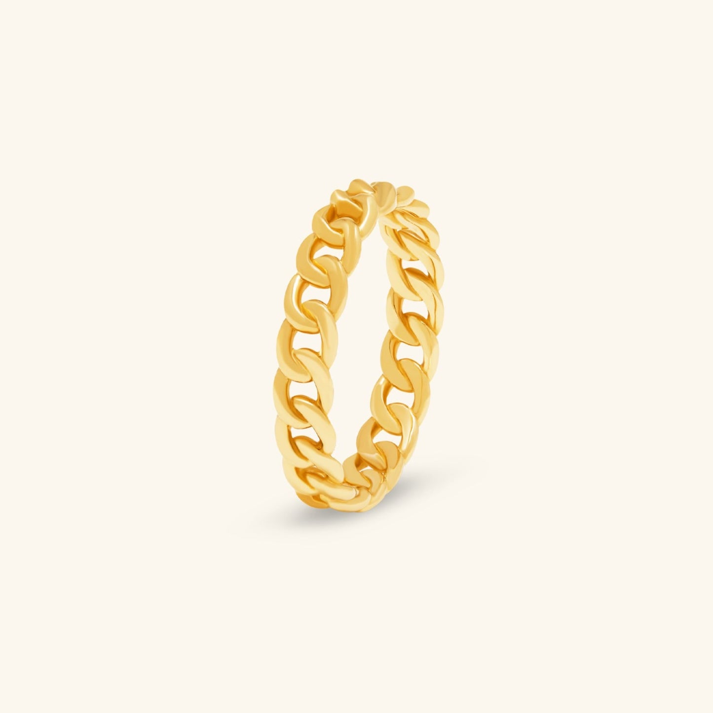 Gold By Manna - Gold Curb Link Ring - Solid 14K Fine Jewelry