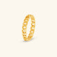 Gold By Manna - Gold Curb Link Ring - Solid 14K Fine Jewelry