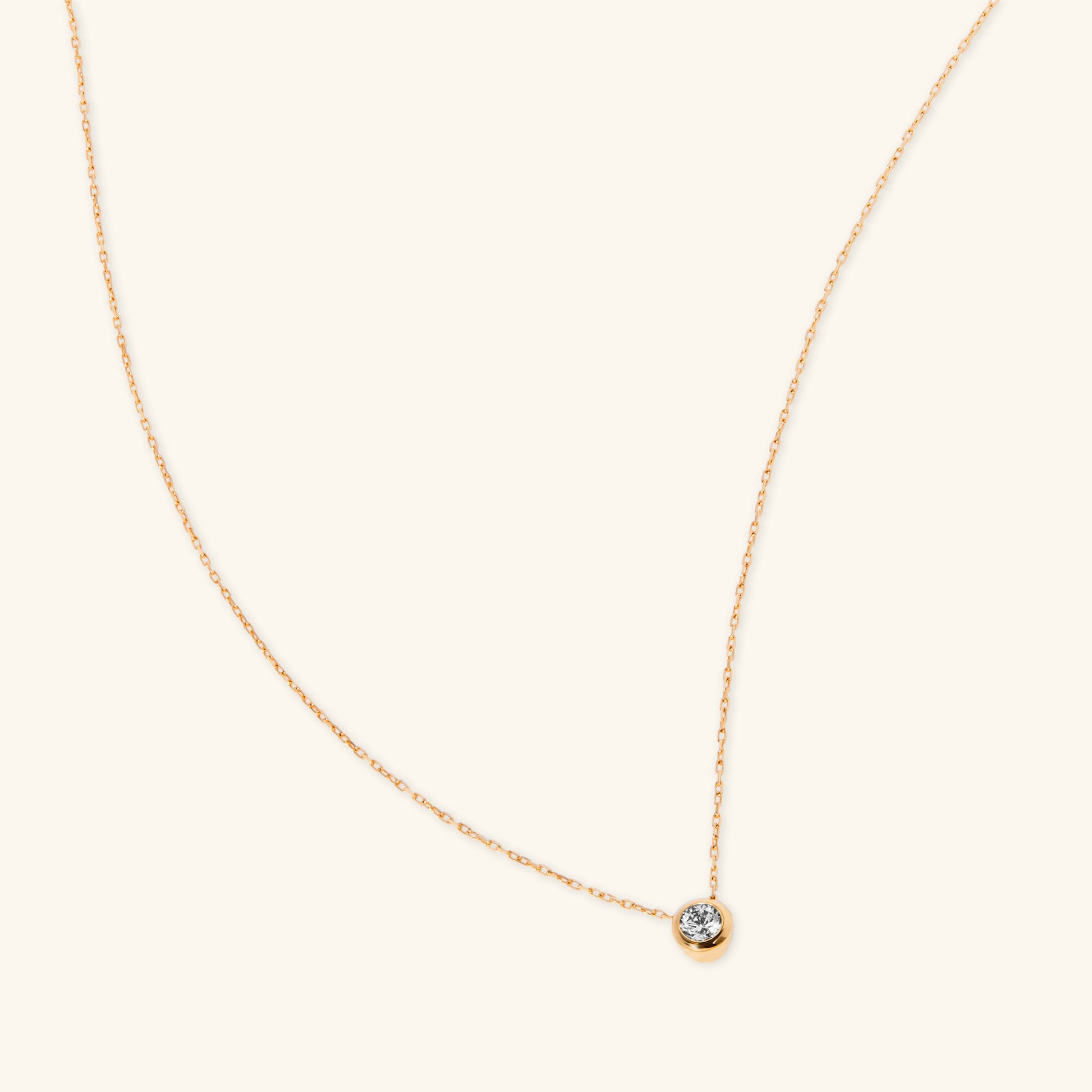 Gold By Manna - Diamond Bezel Necklace - Fine Jewelry