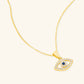 Gold By Manna - Gold Evil Eye Pendant Necklace - 14K Gold Jewelry