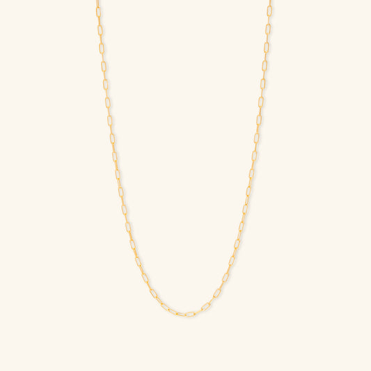 Gold By Manna - Gold Mini Link Necklace - 14K Solid Gold Jewelry