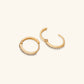 Gold By Manna - Single Row Diamond Huggie Earring - Fine Jewelry