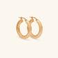 Gold By Manna - Gold Small Tube Hoop Earrings - 14K Jewelry