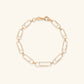 Gold By Manna - Gold True Paperclip Bracelet - Diamond Cut Gold Bracelet