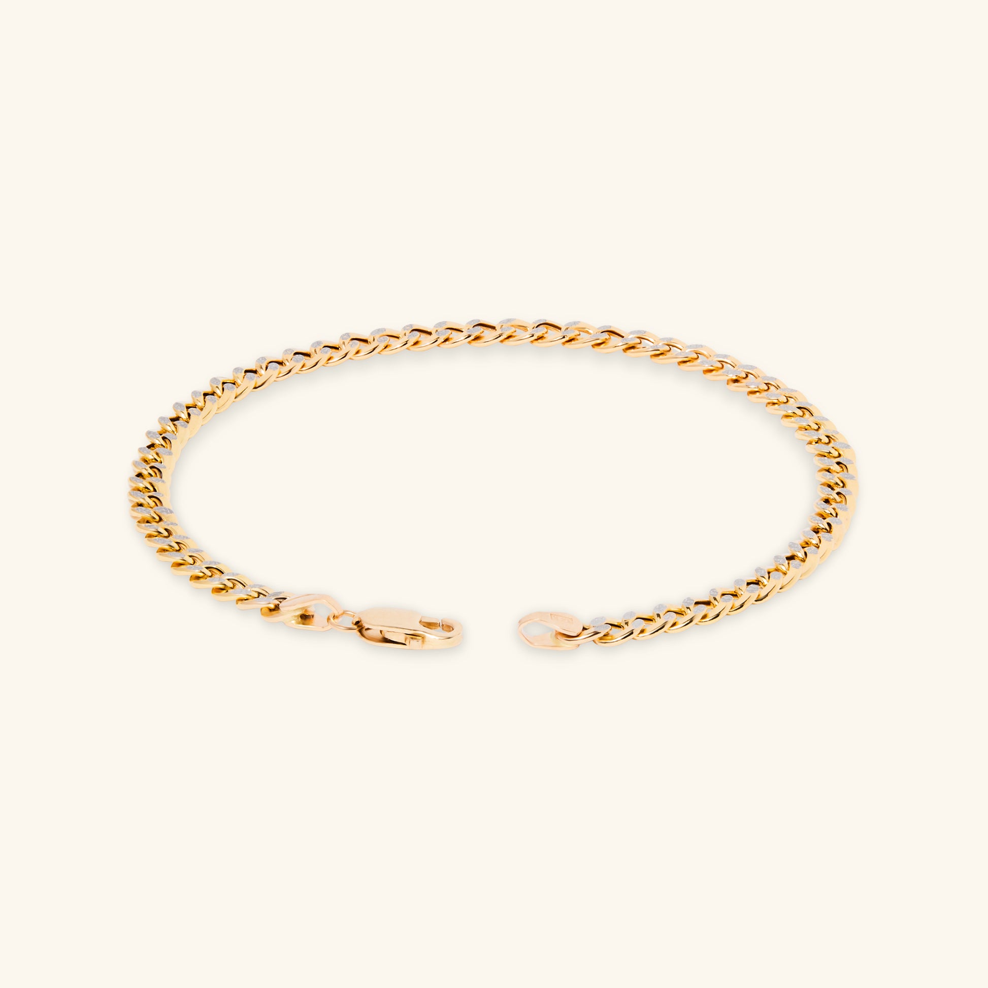 Gold By Manna - Gold Two-Tone Cuban Link Bracelet - 14K Jewelry