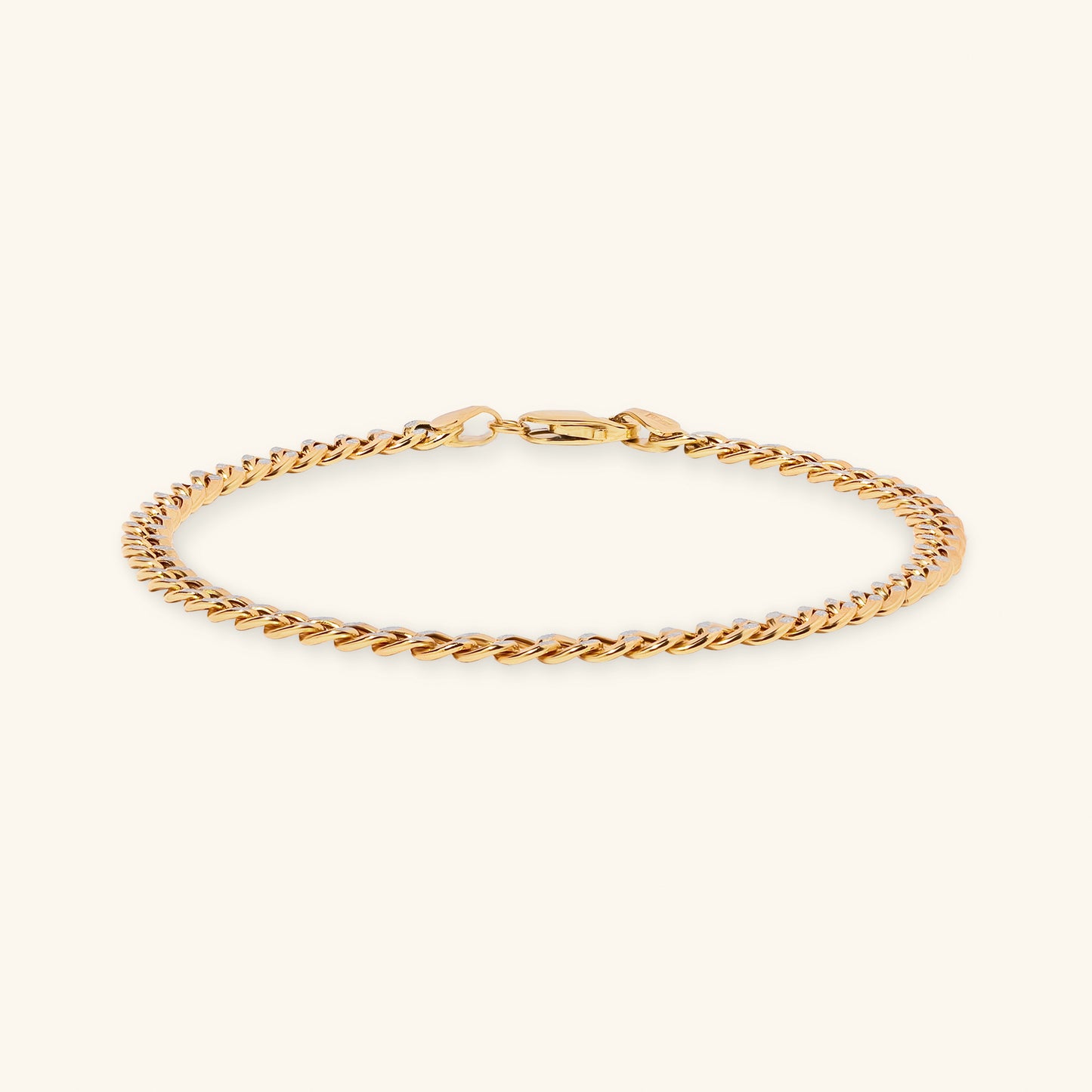 Gold By Manna - Gold Two-Tone Cuban Link Bracelet - 14K Jewelry