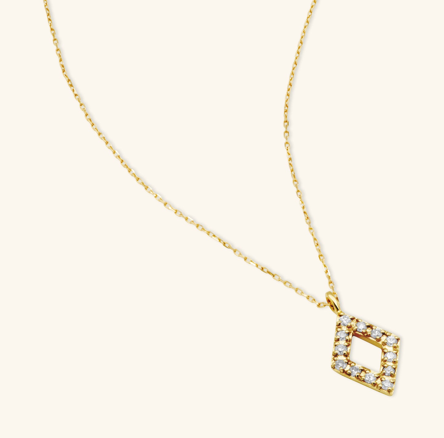 Gold By Manna - Pavé Diamond Figure Necklace - Solid 14K Fine Jewelry