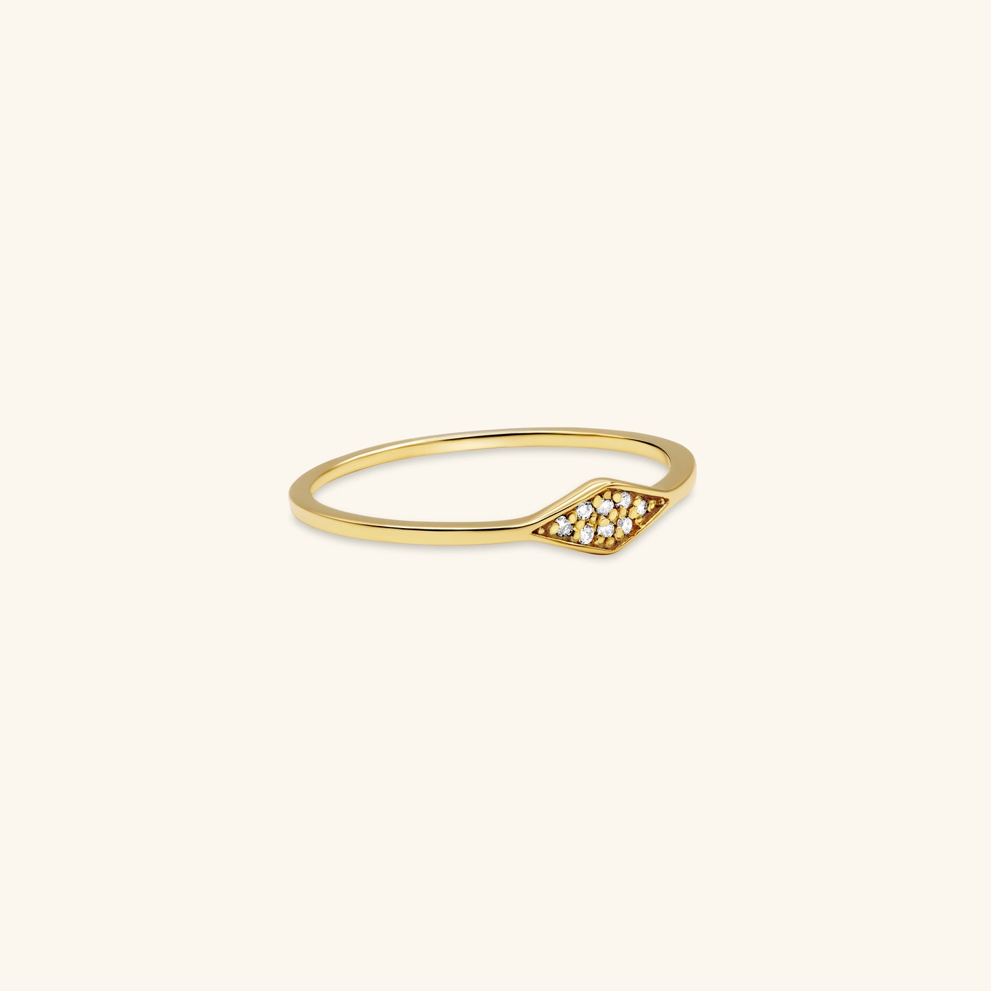 Gold By Manna - Pavé Diamond Figure Ring - Solid 14K Fine Jewelry