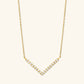 Gold By Manna - Pavé V Necklace - Solid 14K Fine Jewelry