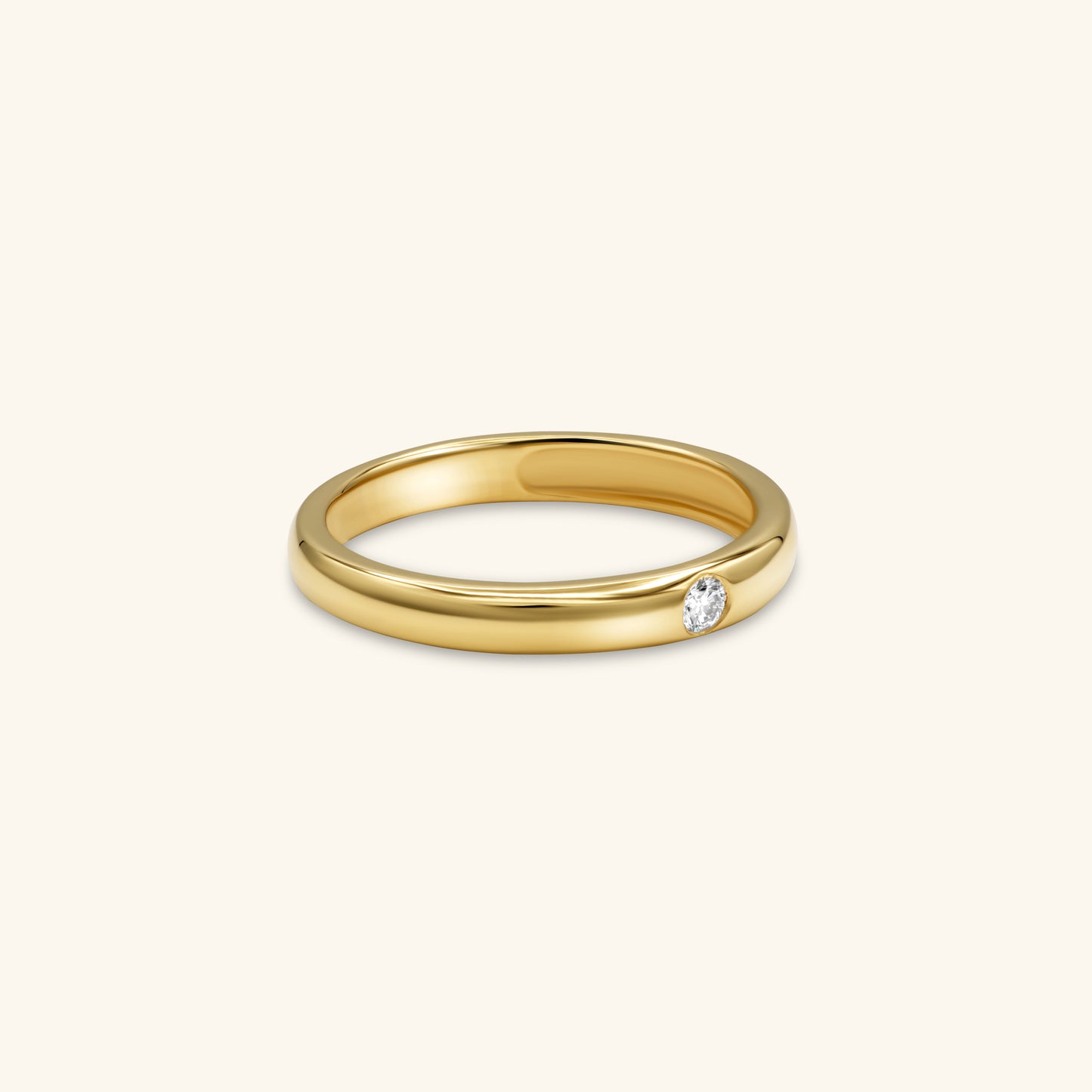 Gold By Manna - Solo Diamond Band - Solid 14K Fine Jewelry