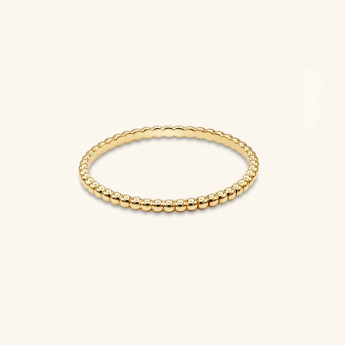 Gold By Manna - Thin Bubble Stacking Ring - Solid 14K Fine Jewelry