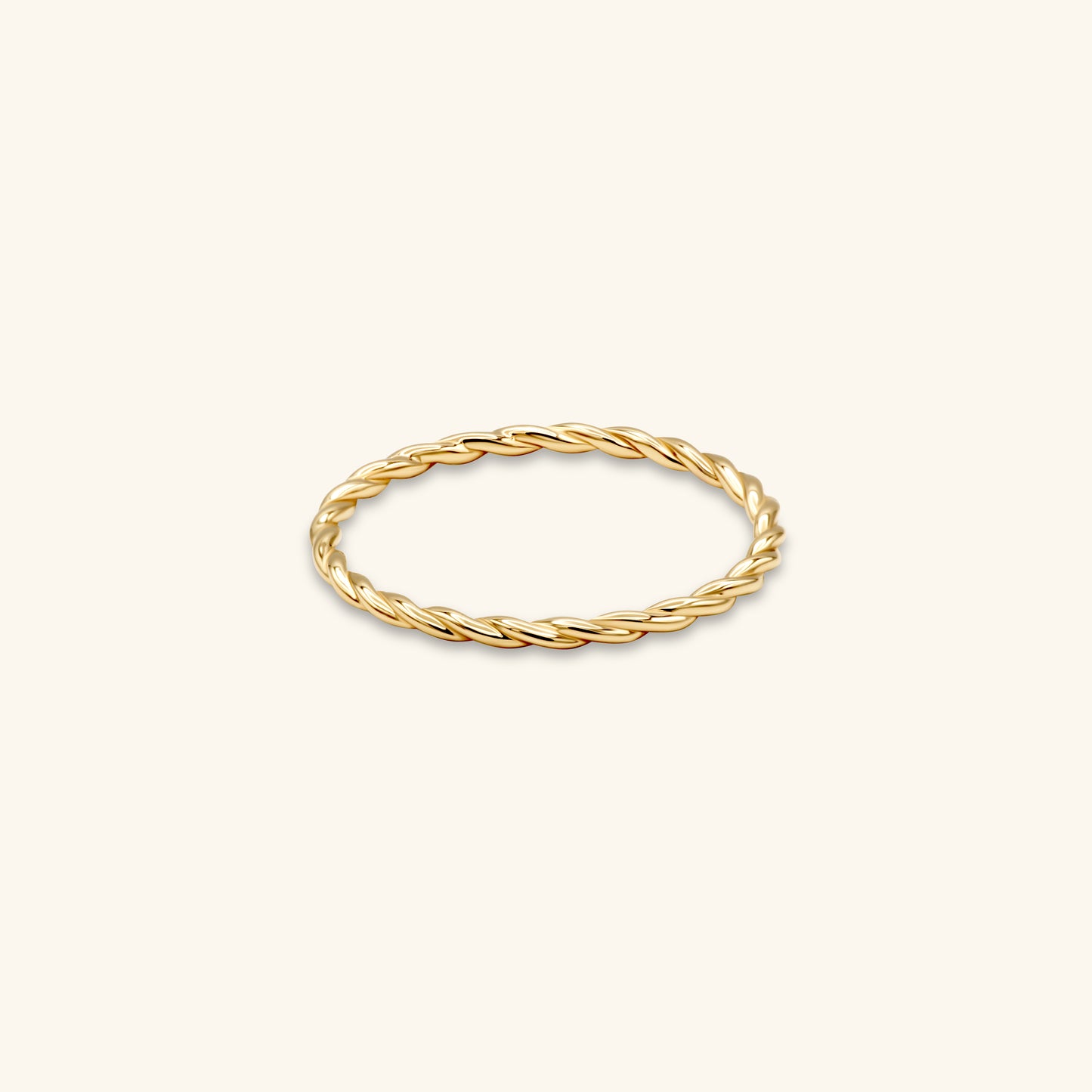 Thin Rope Stacking Ring | Gold by Manna Yellow Gold / 8