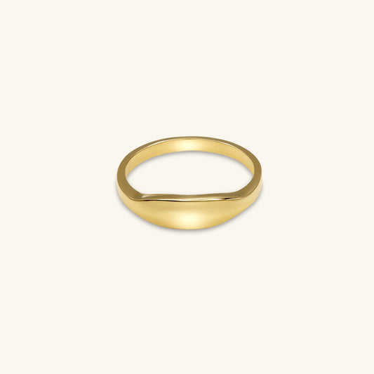 Gold By Manna - Mini Signet Ring - Solid 14K Fine Jewelry